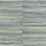 Rowan Blue Faux Grasscloth Wallpaper with Modern Graphic Faux Grasscloth Pattern - Advantage 4125-26745