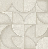 Addison Stone Retro Geo Wallpaper with Metallic Raised-Ink Geometric Pattern - Advantage 4125-26747