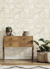 Addison Stone Retro Geo Wallpaper with Metallic Raised-Ink Geometric Pattern - Advantage 4125-26747