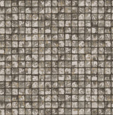 Kingsley Grey Tiled Wallpaper with Metallic Textured Geometric Tiles - Advantage 4125-26756