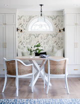 Imperial Garden Neutral Botanical Wallpaper with Birds Motif - Chesapeake 4134-26991