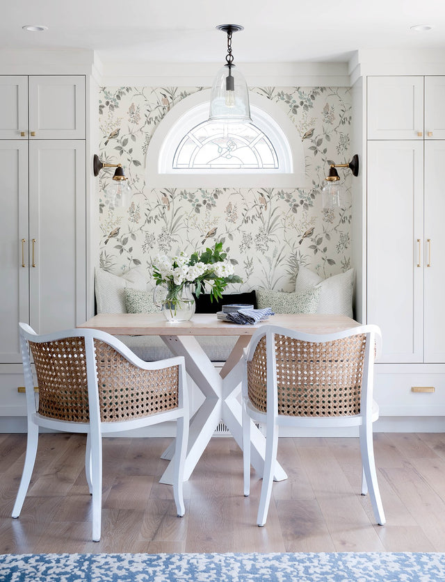 Imperial Garden Neutral Botanical Wallpaper with Birds Motif - Chesapeake 4134-26991