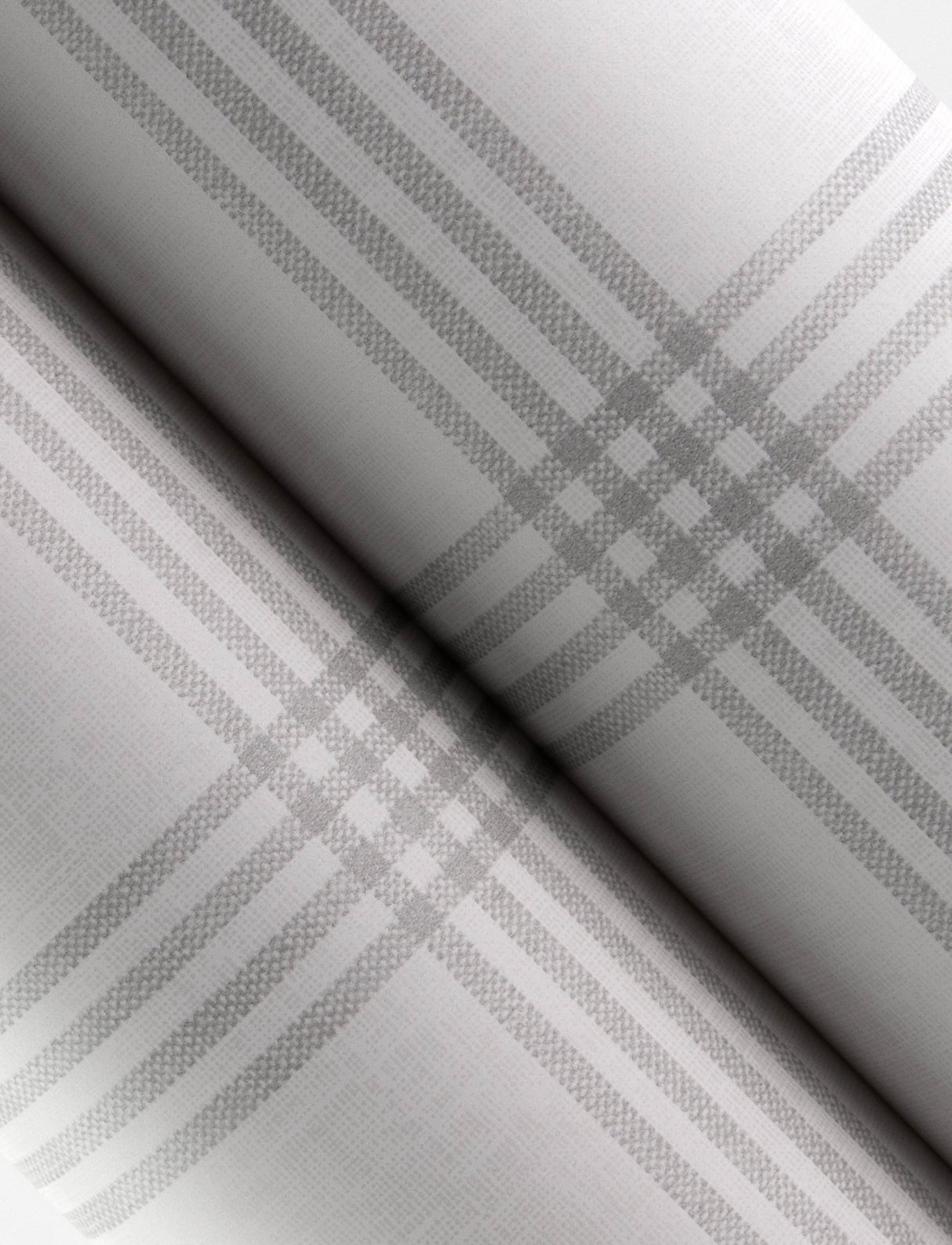 Twain Light Grey Plaid Wallpaper with Farmhouse Plaids Pattern - Chesapeake 4134-26994
