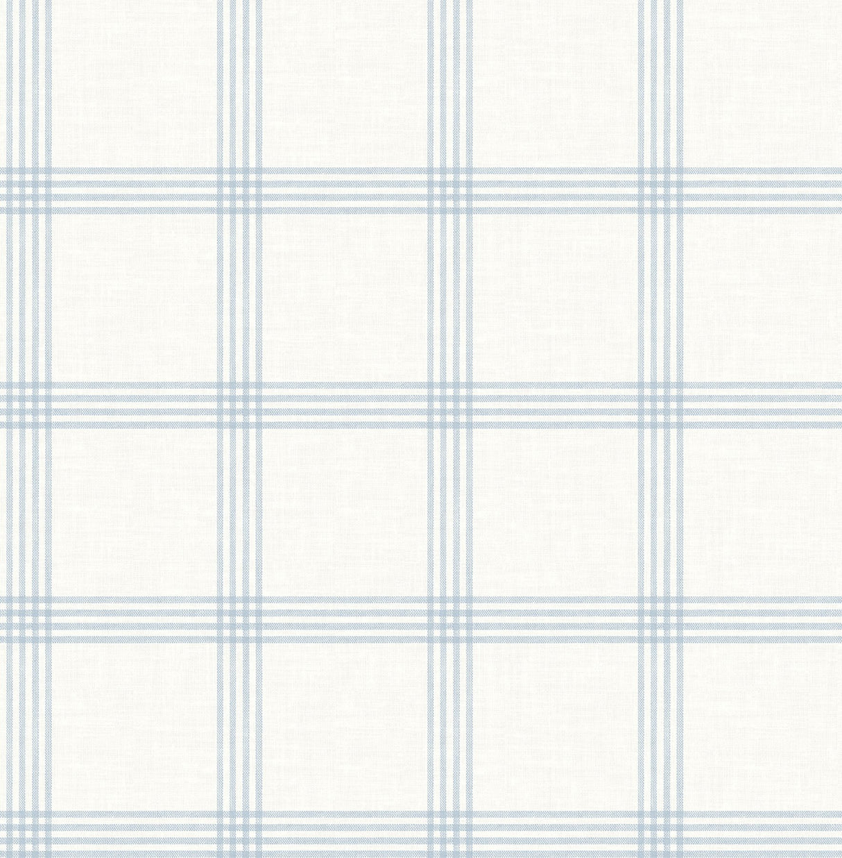 Twain Light Blue Plaid Wallpaper with Farmhouse Graphic Plaid Pattern - Brewster 4134-26995