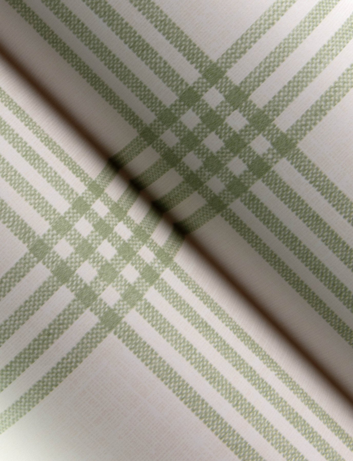 Twain Green Plaid Wallpaper with Farmhouse Graphic Plaid Pattern - Chesapeake 4134-26996