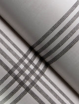 Twain Charcoal Plaid Wallpaper with Farmhouse Graphics Pattern - Chesapeake 4134-26997