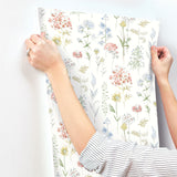 Bergamot Multicolor Wildflower Wallpaper with Botanical Floral Pattern, Country Style - Chesapeake 4134-72500