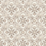 Marjoram Blush Floral Tile Wallpaper with Global Geometric Motif - Chesapeake 4134-72514