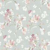 Azalea Fuchsia Floral Branches Wallpaper with Botanical Flowers Pattern, Farmhouse Sure Strip - Chesapeake 4134-72525
