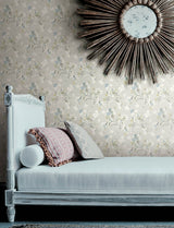 Azalea Light Grey Floral Branches Wallpaper with Botanical Flowers Motif - Chesapeake 4134-72528