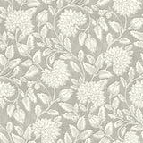 Vadouvan Grey Jacobean Trail Wallpaper with Traditional Botanical Jacobean Pattern - Chesapeake 4134-72537
