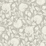 Vadouvan Grey Jacobean Trail Wallpaper with Traditional Botanical Jacobean Pattern - Chesapeake 4134-72537SAM