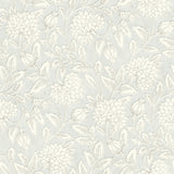 Vadouvan Light Blue Jacobean Trail Wallpaper with Traditional Botanical Jacobean Pattern - Chesapeake 4134-72539