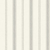 Lovage Charcoal Linen Stripe Wallpaper with Farmhouse Stripes Pattern - Chesapeake 4134-72547