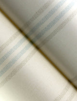 Lovage Aqua Linen Stripe Wallpaper with Stripes Pattern, Farmhouse Style - Brewster 4134-72548