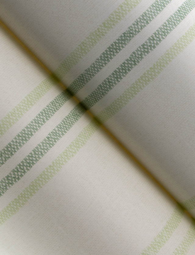 Lovage Green Linen Stripe Wallpaper with Farmhouse Stripes Pattern - Chesapeake 4134-72549