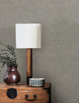 Chambray Grey Fabric Weave Wallpaper with Textured Faux Fabric Pattern - Chesapeake 4134-72556