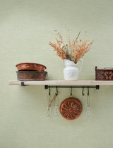Chambray Sage Fabric Weave Wallpaper with Fabric Textures Motif - Chesapeake 4134-72557