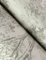 Spinney Grey Toile Wallpaper with Traditional Trees Motif - Chesapeake 4134-72560
