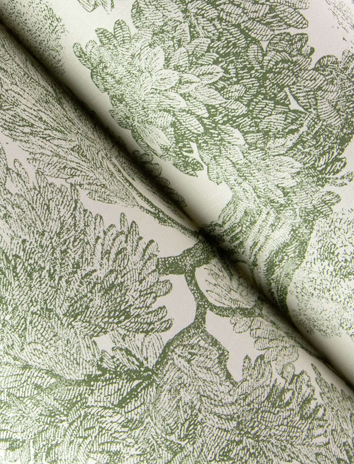 Spinney Green Toile Wallpaper with Traditional Trees Motif - Chesapeake 4134-72561