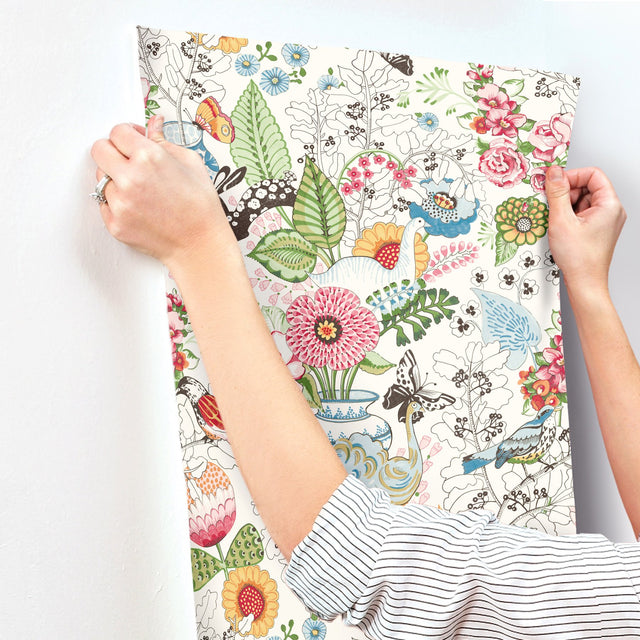 Whimsy Multicolor Fauna Wallpaper with Whimsical Animals Pattern - Brewster 4135-12801
