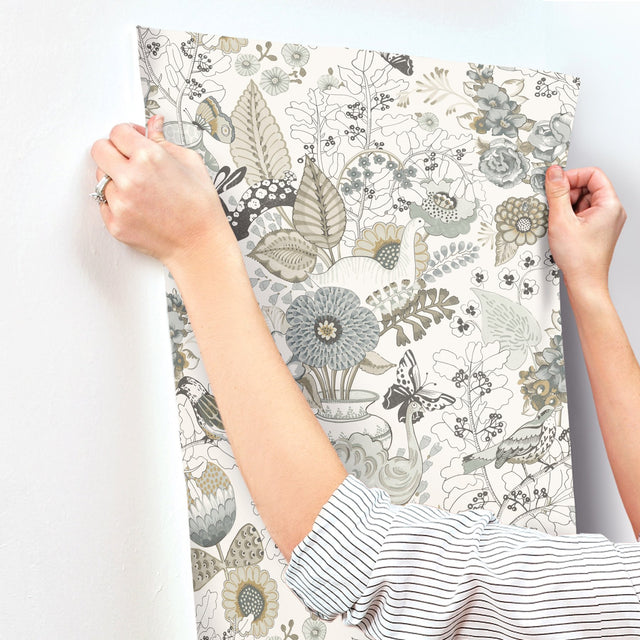Whimsy Neutral Fauna Wallpaper with Animals Motif, Whimsical Non Woven - A-Street Prints 4135-12806