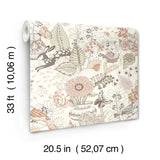 Whimsy Coral Fauna Wallpaper with Whimsical Animals Pattern - A-Street Prints 4135-12807