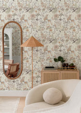 Whimsy Coral Fauna Wallpaper with Whimsical Animals Pattern - A-Street Prints 4135-12807