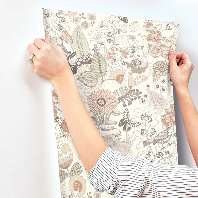 Whimsy Coral Fauna Wallpaper with Whimsical Animals Pattern - A-Street Prints 4135-12807