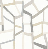 Tate Grey Geometric Linen Wallpaper with Abstract Modern Pattern - A-Street Prints 4135-25848