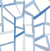 Tate Blue Geometric Linen Wallpaper with Abstract Modern Pattern - A-Street Prints 4135-25849
