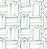Lolly Teal Arches Wallpaper with Whimsical Abstract Pattern - A-Street Prints 4135-27270
