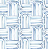 Lolly Blue Arches Wallpaper with Whimsical Abstract Pattern - A-Street Prints 4135-27273