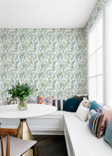 Nathalie Light Green Abstract Blooms Wallpaper with Modern Botanical Floral Pattern - A-Street Prints 4135-27282