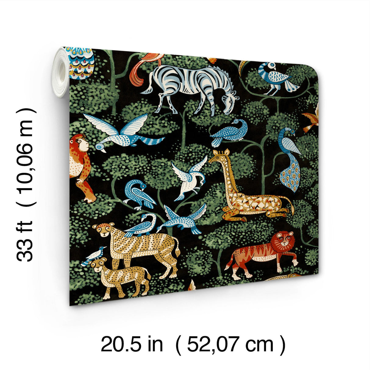 Rigby Multicolor Jungle Animals Wallpaper with Whimsical Animals Pattern - Brewster 4135-27284