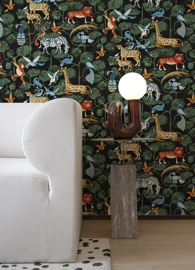 Rigby Multicolor Jungle Animals Wallpaper with Whimsical Animals Pattern - Brewster 4135-27284