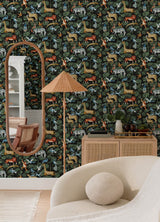Rigby Multicolor Jungle Animals Wallpaper with Whimsical Animals Pattern - Brewster 4135-27284