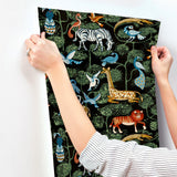 Rigby Multicolor Jungle Animals Wallpaper with Whimsical Animals Pattern - Brewster 4135-27284