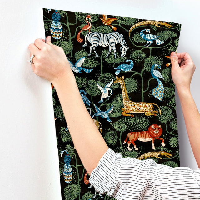 Rigby Multicolor Jungle Animals Wallpaper with Whimsical Animals Pattern - Brewster 4135-27284