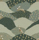 Peter Green Rabbit Fields Wallpaper with Whimsical Animals Pattern - A-Street Prints 4135-27299