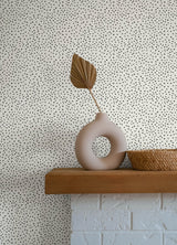 Cassie Black Petite Polka Wallpaper with Hand-Painted Polka Dots - A-Street Prints 4135-27302