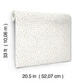 Cassie White Petite Polka Wallpaper with Metallic Hand-Painted Dot Pattern - A-Street Prints 4135-27303