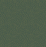 Cassie Green Petite Polka Wallpaper with Metallic Burnished Gold Dots - Brewster 4135-27304