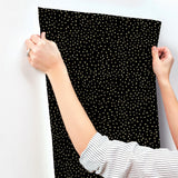 Cassie Gold Petite Polka Wallpaper with Metallic Polka Dots - A-Street Prints 4135-27306