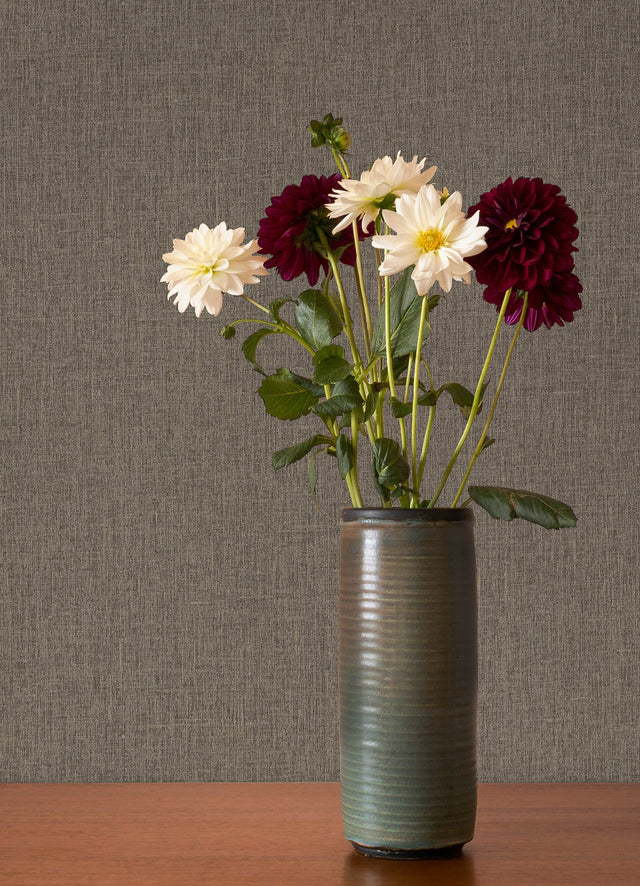 Cromie Brown Texture Wallpaper with Raised Ink Vinyl on Non Woven, Transitional Graphics Pattern - A-Street Prints 4135-6905