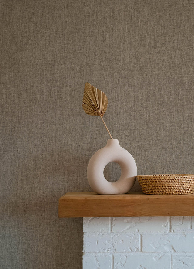 Cromie Brown Texture Wallpaper with Raised Ink Vinyl on Non Woven, Transitional Graphics Pattern - A-Street Prints 4135-6905