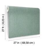 Cromie Turquoise Texture Wallpaper with Faux Fabric Motif - A-Street Prints 4135-6924