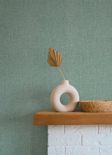 Cromie Turquoise Texture Wallpaper with Faux Fabric Motif - A-Street Prints 4135-6924