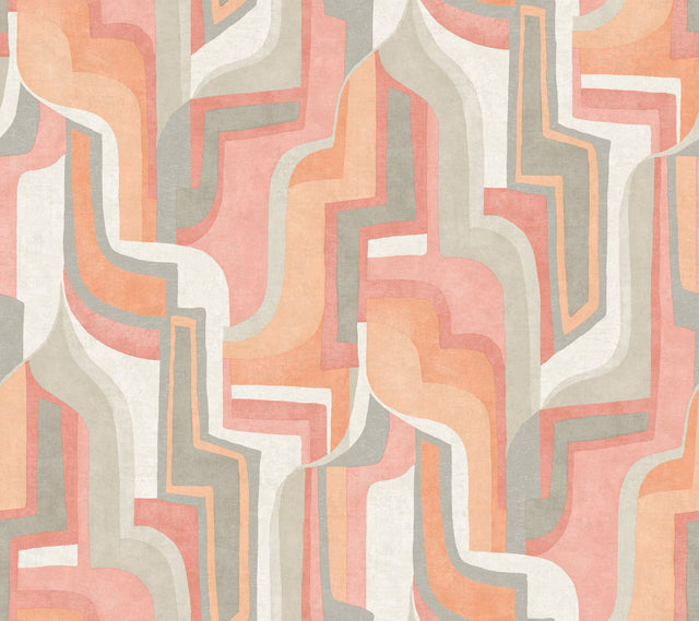 Tulum Coral Surreal Shapes Wallpaper with Modern Abstract Pattern - A-Street Prints 4135-72701
