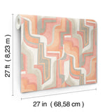Tulum Coral Surreal Shapes Wallpaper with Modern Abstract Pattern - A-Street Prints 4135-72701